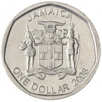 Монета Ямайка 1 доллар 2008