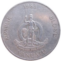 Монета Вануату 50 вату 1983