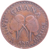 Монета Гана 1 песева 1967