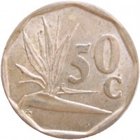 Монета ЮАР 50 центов 1991
