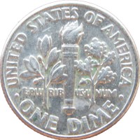 Монета США 10 центов 1994 D