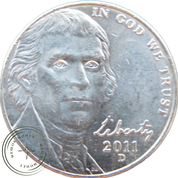 США 5 центов 2011 D