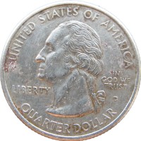 Монета США 25 центов 1999 Джорджия