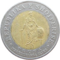 Монета Албания 100 лек 2000