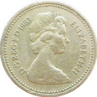 Монета Великобритания 1 фунт 1983