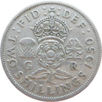 Монета Великобритания 2 шиллинга 1950