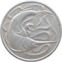 Монета Сингапур 20 центов 1967