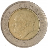 Монета Турция 50 курушей 2009