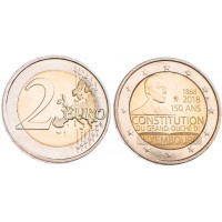 Люксембург 2 евро 2018 150 лет Конституции Люксембурга.