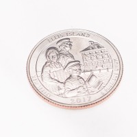 Монета США 25 центов 2017 Национальный монумент острова Эллис