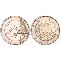 Монета Ирландия 2 евро 2015 30 лет Флагу Европы