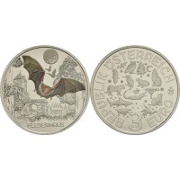 Монета Австрия 3 евро 2016 Летучая мышь