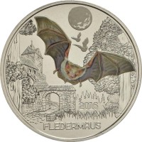 Монета Австрия 3 евро 2016 Летучая мышь