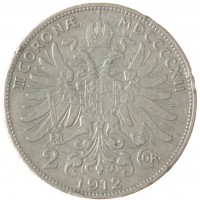 Монета Австрия 2 кроны 1912