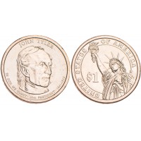 Монета США 1 доллар 2009 Джон Тайлер