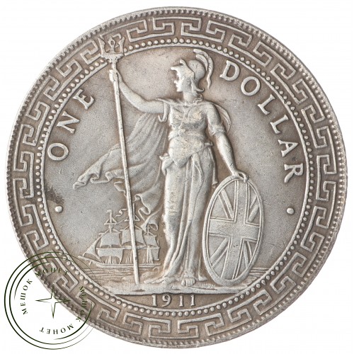 Копия 1 доллар 1911 торговый Гонконг