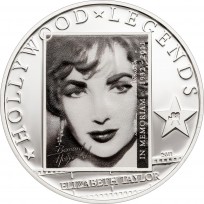 Монета Острова Кука 1 доллар 2011 Элизабет Тейлор
