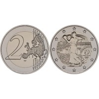 Монета Франция 2 евро 2023 Летние Олимпийские игры в Париже 2024 Кулачный бой (Буклет)