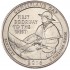 США 25 центов 2016 Национальный парк Камберленд Гэп