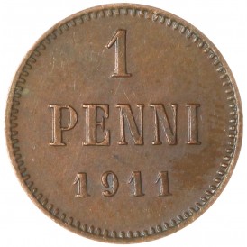 Монета 1 пенни 1911