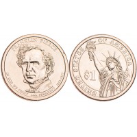 Монета США 1 доллар 2010 Франклин Пирс