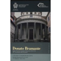 Монета Сан-Марино 2 евро 2014 Донато Браманте (буклет)