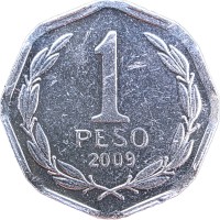 Монета Чили 1 песо 2009