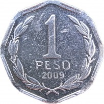 Монета Чили 1 песо 2009