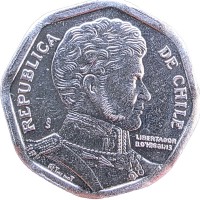 Монета Чили 1 песо 2009