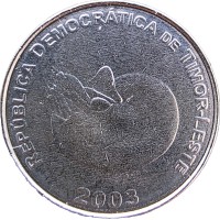 Монета Тимор 1 сентаво 2003