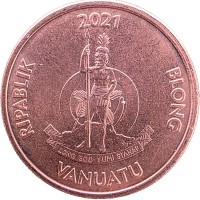 Монета Вануату 5 вату 2015
