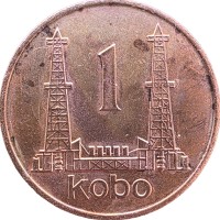 Монета Нигерия 1 кобо 1973