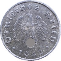 Монета Германия 10 рейхспфеннигов 1942