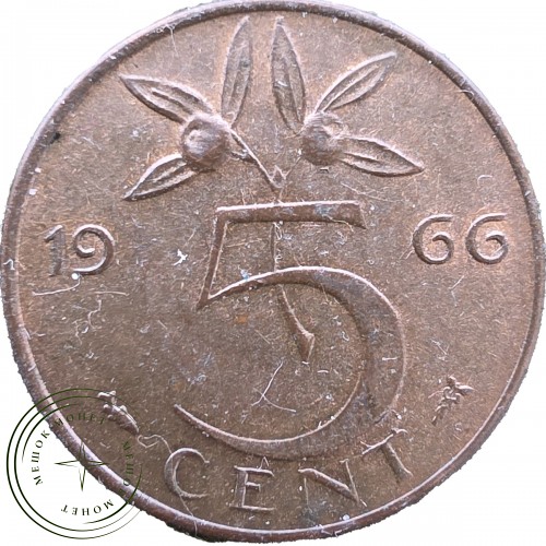 Нидерланды 5 центов 1966