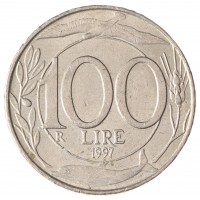 Италия 100 лир 1997