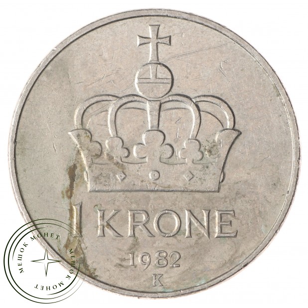 Норвегия 1 крона 1982