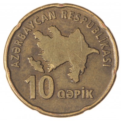 Монета Азербайджан 10 гяпиков 2006