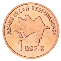 Монета Азербайджан 1 гяпик 2006
