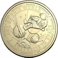 Монета Австралия 1 доллар 2024 Австралия в космосе