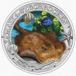 Австрия 3 евро 2024 Желтый скат (Jamaika-Stechrochen)