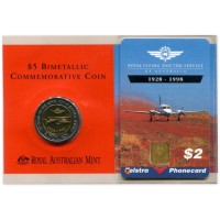 Австралия 5 долларов 1998 70 лет Королевской службе летающих докторов