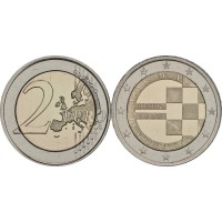 Монета Хорватия 2 евро 2023 Введение евро (Буклет)