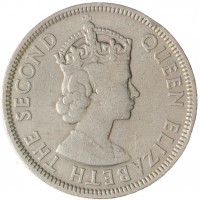 Монета Маврикий 1 рупия 1971