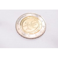 Монета Германия 2 евро 2009 10 лет экономическому и валютному союзу