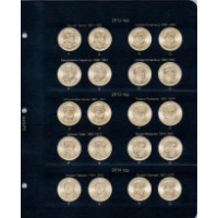 Альбом для юбилейных монет США 1 доллар по монетным дворам