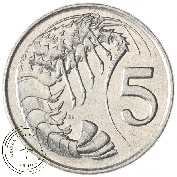 Каймановы острова 5 центов 1992