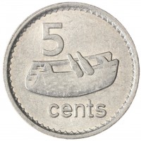Монета Фиджи 5 центов 2009