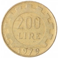 Монета Италия 200 лир 1979