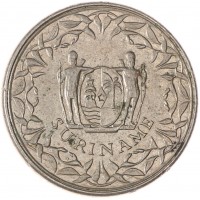 Монета Суринам 100 центов 1989