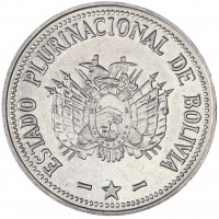 Монета Боливия 1 боливано 2012